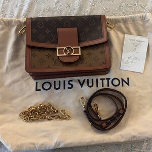 Louis Vuitton Brown and Gold Crossbody Bag